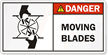 Moving Blades Danger Label