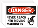 Danger Never Reach Into Moving Machinery