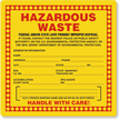 Vinyl Hazardous Warning Label (100/Roll)
