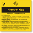 Nitrogen Gas ANSI Chemical Label