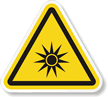 ISO W027 - Optical Radiation Symbol Label