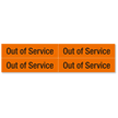 Out of Service Label, Medium, 1 Card/Pack