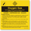 Oxygen Gas ANSI Chemical Label