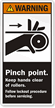Pinch Point Keep Hands Clear Rollers Label