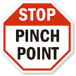 Best Selling STOP Pinch Point Octagon Label