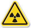 Radioactive Material Triangle Symbol Label