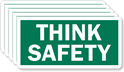 Think Safety Labels (Set Of 5)
