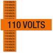 110 Volts Labels, Small (1/2in. x 2-1/4in.)