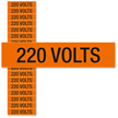 220 Volts Marker Labels, Small (1/2in. x 2-1/4in.)