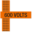 600 Volts Marker Labels, Small (1/2in. x 2-1/4in.)