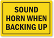 Sound Horn When Backing Label