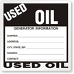 Semi-Custom Used Oil Label