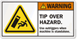 Tip Over Hazard Use Outriggers Label