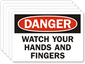 Watch Your Hands And Fingers Label