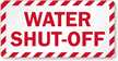Water Shut-Off Label