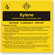 Xylene ANSI Chemical Label