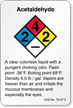Acetaldehyde NFPA Chemical Label