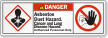 Asbestos Dust Hazard Authorized Personnel Only Danger Label