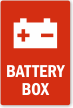 Battery Box Label With Symbol