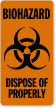 Biohazard Dispose Of Properly Label
