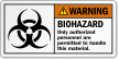 Biohazard Only Authorized Personnel Are Permitted Warning Label