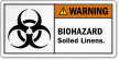 Biohazard Soiled Linens ANSI Warning Label