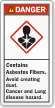 Contains Asbestos Fibers Cancer Hazard Label