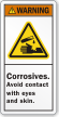 Corrosives Avoid Contact With Eyes & Skin Label