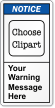 Personalized ANSI Notice Label, Choose Clipart
