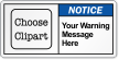 Customizable ANSI Notice Label, Choose Clipart