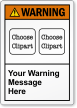 Custom ANSI Warning Label, Choose 2 Cliparts
