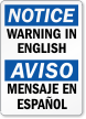 Customizable Bilingual OSHA Notice Label
