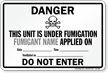 Custom Danger Fumigation Label