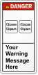 Customizable Text ANSI Danger Label