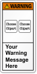 Customizable ANSI Warning Label