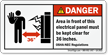 Danger, Electrical Panel Area, Keep Clear Label