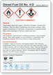 Diesel Fuel Oil No. 4 D Danger Chemical Hazard Chemical Label