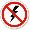 ISO Electric Shock Prohibition Safety Symbol Label