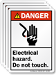 Electrical Hazard Do Not Touch ANSI Danger Label