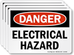 Electrical Hazard OSHA Danger Label