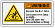 Exposed Fan Belt Drive Cause Injury Warning Label