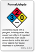 Formaldehyde NFPA Chemical Label