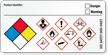 GHS Hazard and NFPA Diamond Combo Label