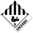 Class 9 Lithium Battery UN3480 Label