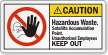Hazardous Waste Satellite Accumulation Point ANSI Caution Label