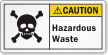 Hazardous Waste ANSI Caution Label