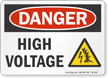 High Voltage OSHA Danger Label