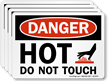 Hot, Do Not Touch OSHA Danger Label
