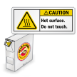 ISO Hot Surface Do Not Touch Grab-a-Labels Dispenser