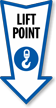 Lift Point Arrow Safety Label